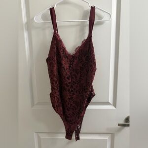 Trixxi Burgundy Lace Chemise